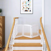 Wooden Foldable Pet Dog Safety Gate -3 Panels 20"Wx24"H- Hand Carved Solid Wood And MDF - Free Standing Portable Indoor Doorway Hall Stairs Dog Puppy Fence - Fully Assembled - Wooden Twist UAE